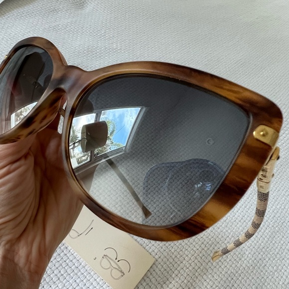 LOUIS VUITTON Damier Azur Charlotte Sunglasses Z0917W Tortoise Multi Pivot Flat - Picture 13 of 16